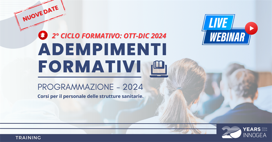 Nuove date Calendario “Adempimenti formativi 2024” - Innogea