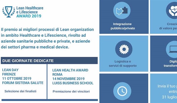 Lean Healthcare e Lifescience Award 2019